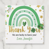 St Patrick's Day Rainbow Green Gold Dank u Bedankjes Labels (Voorkant)