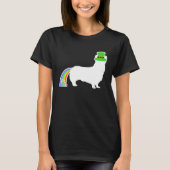 St Patrick's Day Rainbow Horgi T-shirt (Voorkant)