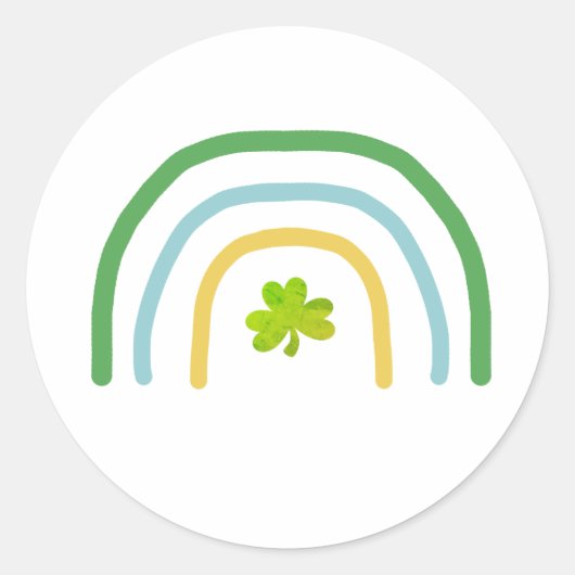St Patricks Day Rainbow Irish Ronde Sticker (Voorkant)