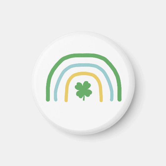 St Patricks Day Rainbow Irish Shamrock Magnet (Voorkant)