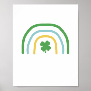 St. Patricks Day Rainbow Irish Shamrock Poster