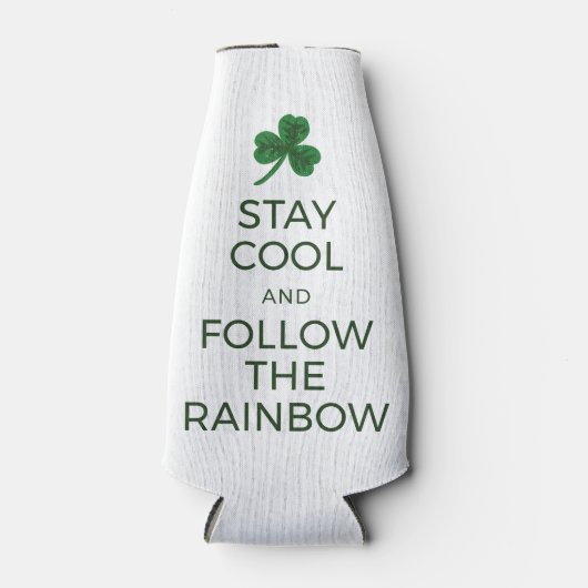 St. Patrick's Day Rainbow Koelbox - Blijf koel Flesjeskoeler (Voorkant)