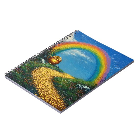 St. Patrick's Day Rainbow & Pot of Gold Notitieboek (Linkerzijde)
