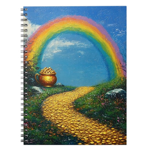 St. Patrick's Day Rainbow & Pot of Gold Notitieboek (Voorkant)