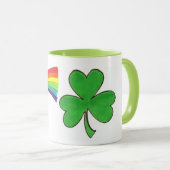 St. Patrick's Day Rainbow Pot of Gold Shamrock Mok (Voorkant rechts)