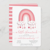 St. Patrick's Day Rainbow Shamrock Baby shower Inv Kaart (Voorkant / Achterkant)