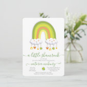 St. Patrick's Day Rainbow Shamrock Baby shower Kaart (Staand voorkant)