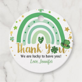 St Patrick's Day Rainbow Shamrock Bedankt Bedankjes Labels