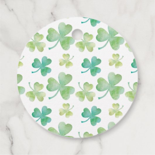 St Patrick's Day Rainbow Shamrock Bedankt Bedankjes Labels (Achterkant)