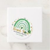 St Patrick's Day Rainbow Shamrock Bedankt Bedankjes Labels (In situ)