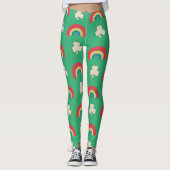 St. Patrick's Day Rainbow & Shamrock Leggings (Voorkant)