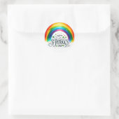 St Patrick's Day Rainbow Shamrocks Illustratie Ronde Sticker (Tas)