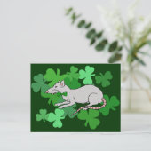 St. Patrick's Day Rat Briefkaart (Staand voorkant)