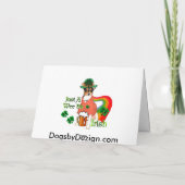 St. Patrick's Day Rat Terrier Kaart (Achterkant)
