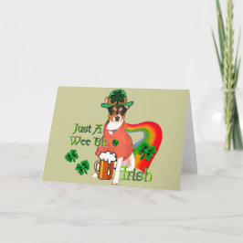 St. Patrick's Day Rat Terrier Kaart