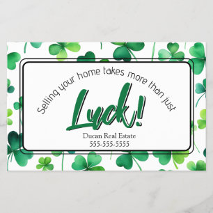 St. Patrick's Day Real Estate Briefkaart Flyer