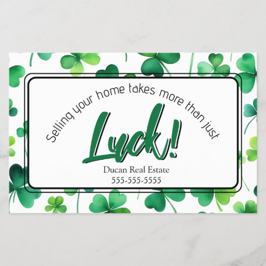 St. Patrick's Day Real Estate Briefkaart Flyer (Voorkant)