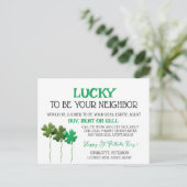 St Patrick's Day Real Estate Promotional Marketing Feestdagenkaart (Staand voorkant)