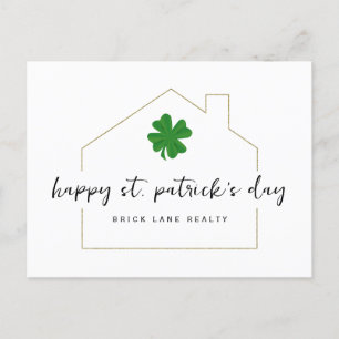 St. Patrick's Day Real Estate Shamrock Briefkaart