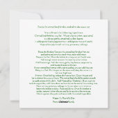 St. Patrick's Day Recept voor Gepokt Rundvlees  Feestdagenkaart (Achterkant)