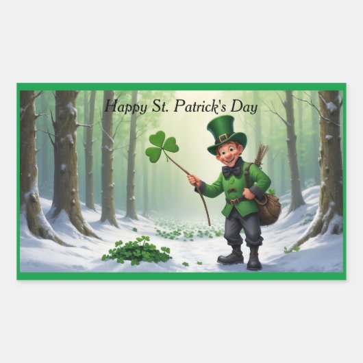 St. Patrick's Day Rechthoekige Sticker (Voorkant)