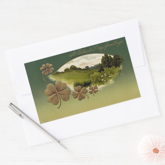  St. Patrick's Day Rechthoekige Sticker (Envelop)