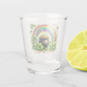 St. Patrick's Day Regenboog en Pot met Goud Shot Glas (Achterkant)