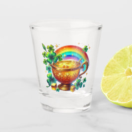 St. Patrick's Day Regenboog en Pot met Goud Shot Glas