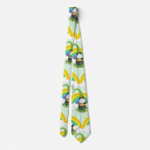 St. Patrick's Day Regenboog Kabouter Lucky Charms Stropdas (Achterkant)