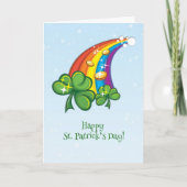 St. Patrick's Day, Regenboog, Shamrocks, Gold Coin Kaart (Voorkant)