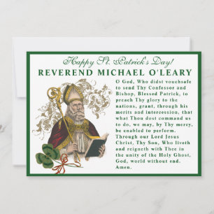 St. Patrick's Day Religieus gebed Shamrocks Kaart