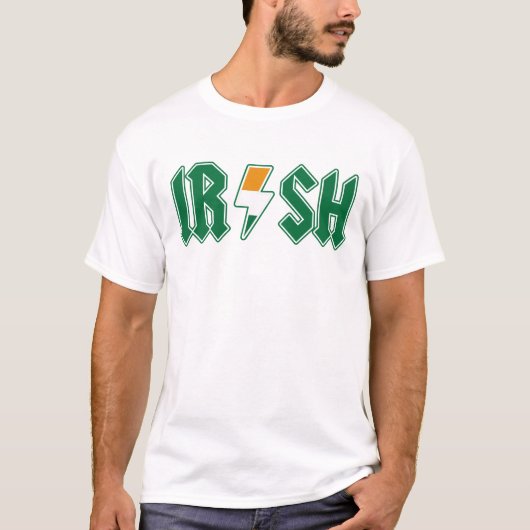 St Patricks Day Retro Irish Rock Band Rockstar T-shirt (Voorkant)
