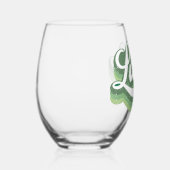 St Patrick's Day Retro Lucky Wijnglas Zonder Voet (Rechts)
