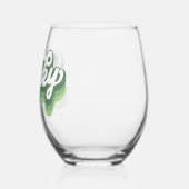 St Patrick's Day Retro Lucky Wijnglas Zonder Voet (Links)