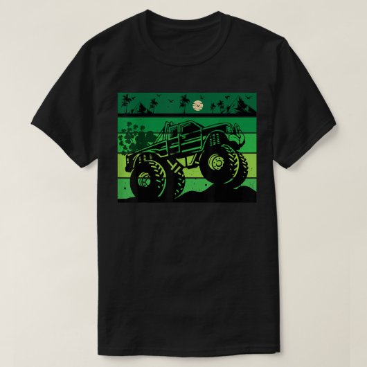 St Patrick's Day Retro Monster Truck for Boys Todd T-shirt (Design voorkant)