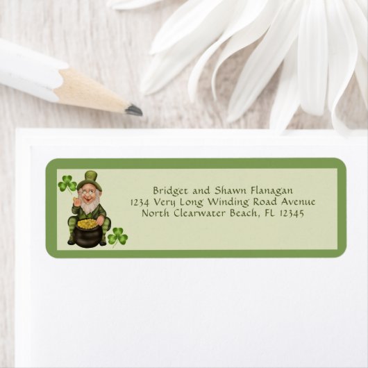 St. Patrick's Day Return Address Etiket (Insitu)