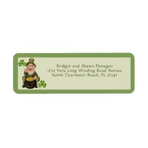 St. Patrick's Day Return Address Etiket
