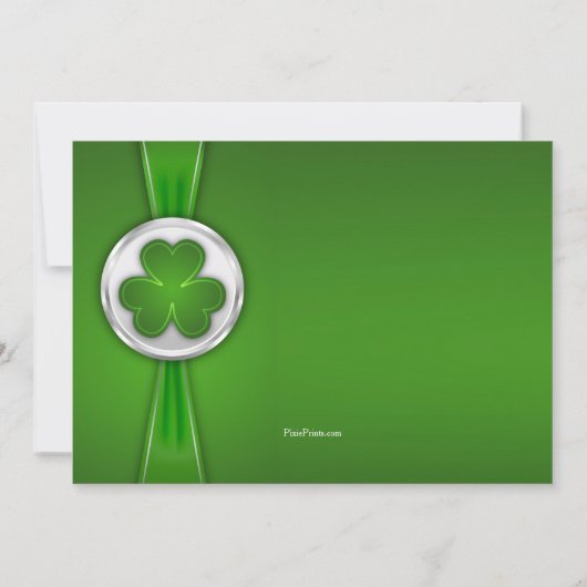 St. Patrick's Day Ribbon Foto Uitnodiging (Achterkant)