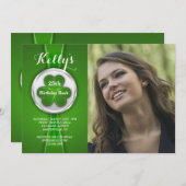 St. Patrick's Day Ribbon Foto Uitnodiging (Voorkant / Achterkant)