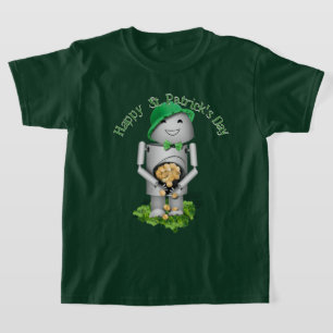 St. Patrick's Day Robo-x9 Met Pot Goud T-shirt