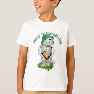 St. Patrick's Day Robo-x9 Met Pot Goud T-shirt