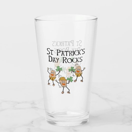 St. Patrick's Day Rocks Glas (Achterkant)