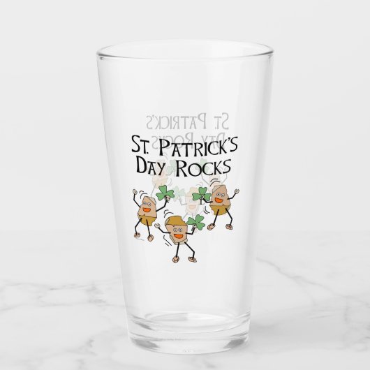 St. Patrick's Day Rocks Glas (Voorkant)