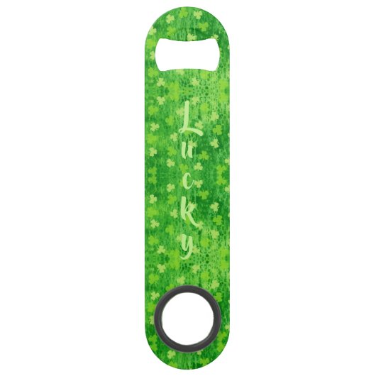 St Patrick's Day ~ Roestvrij stalen flessenopener Speed Flessenopener (Voorkant)