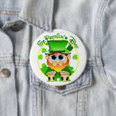 St Patrick's Day Ronde Button 4,0 Cm (In situ)