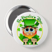 St Patrick's Day Ronde Button 4,0 Cm (Voorkant /achterkant)