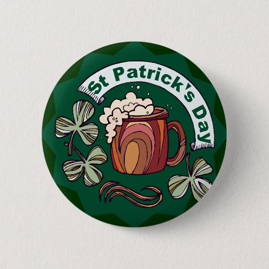 St. Patrick's Day Ronde Button 5,7 Cm (Voorkant)