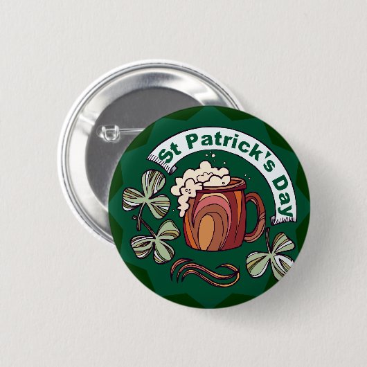 St. Patrick's Day Ronde Button 5,7 Cm (Voorkant /achterkant)