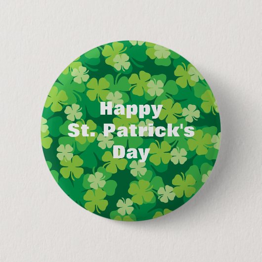 St. Patrick's Day Ronde Button 5,7 Cm (Voorkant)