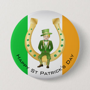 St Patrick's Day Ronde Button 7,6 Cm